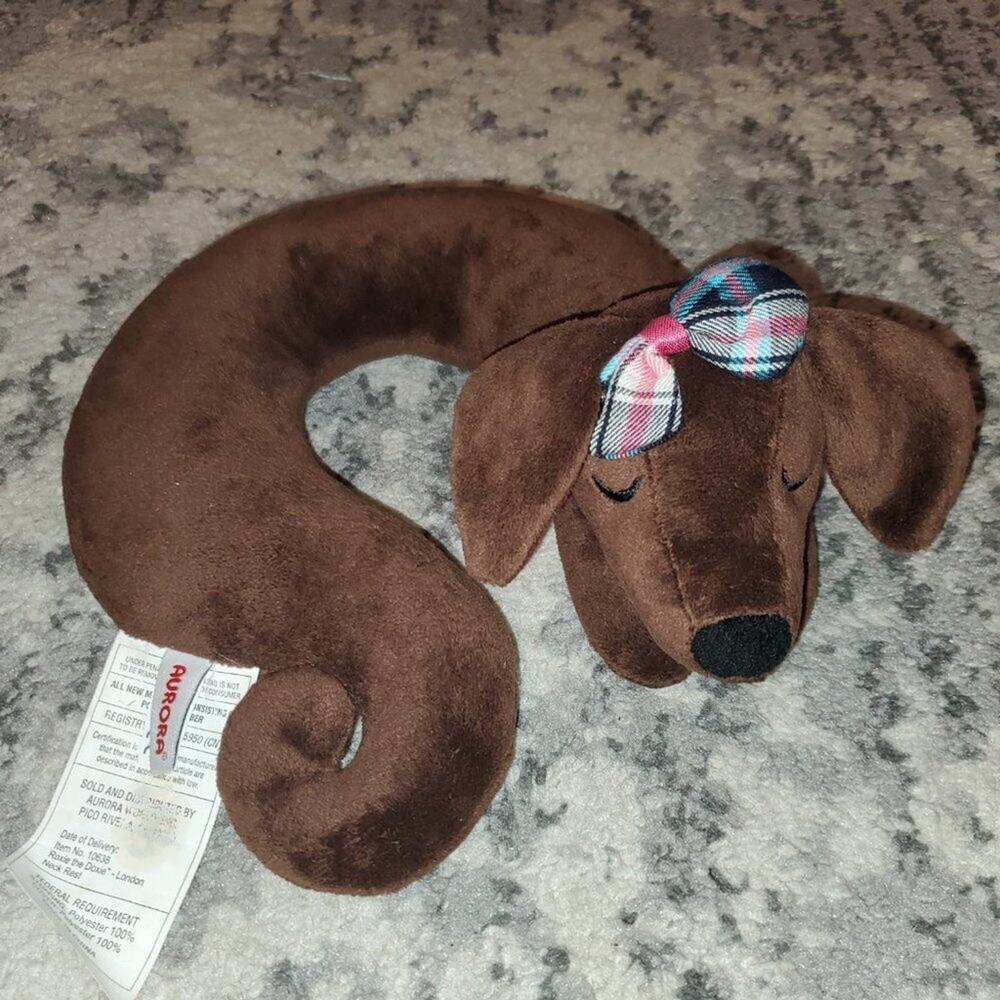 Kid's Travel Buddy and Comfort Pillow, Brown EUC